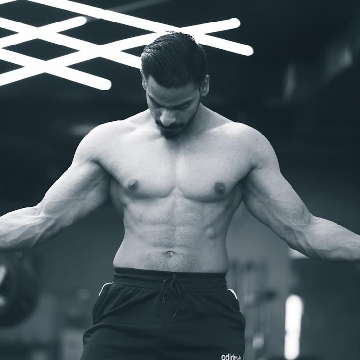 Weight training area with free weights and machines